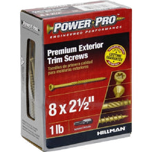 Load image into Gallery viewer, Power Pro 48632 Screw, #8 Thread, 2-1/2 in L, Bore-Fast Thread, Trim Head, Star Drive, Bronze Ceramic-Coated, 128 PK
