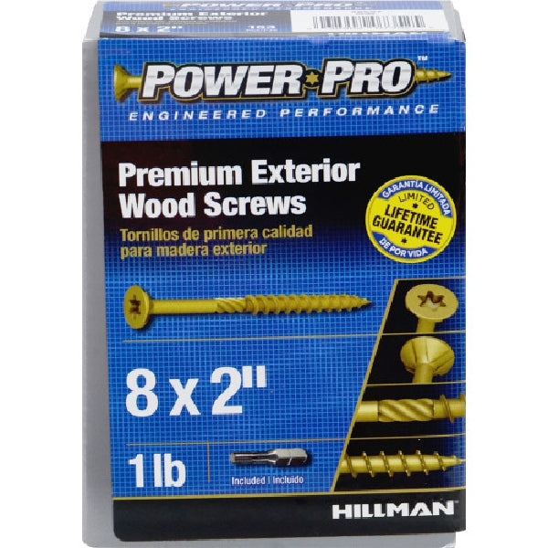 Power Pro 48597 Screw, #8 Thread, 2 in L, Serrated Thread, Star Drive, Sharp Point, 153 PK