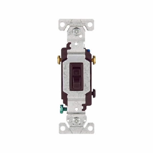Eaton Wiring Devices 1303-7B Toggle Switch, 15 A, 120 V, Polycarbonate Housing Material, Brown