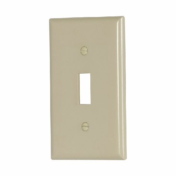 EATON 2134V Wallplate, 4-1/2 in L, 2-3/4 in W, 1 -Gang, Thermoset, Ivory