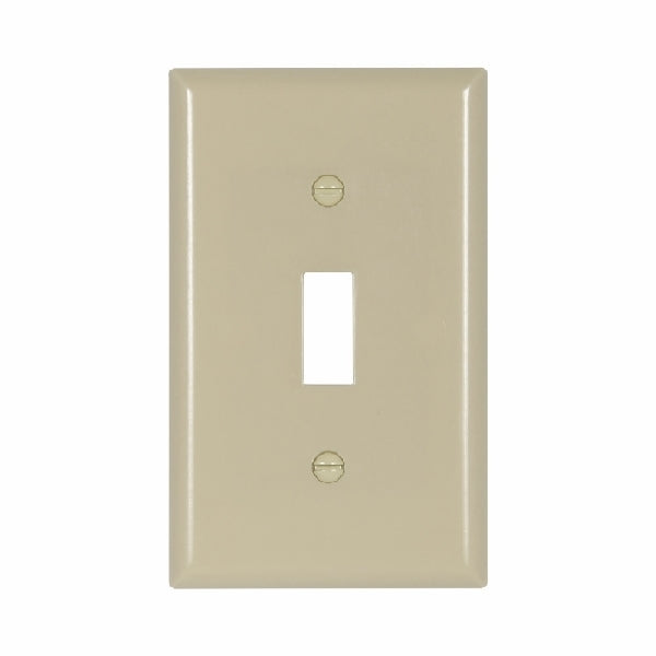EATON 2134V Wallplate, 4-1/2 in L, 2-3/4 in W, 1 -Gang, Thermoset, Ivory