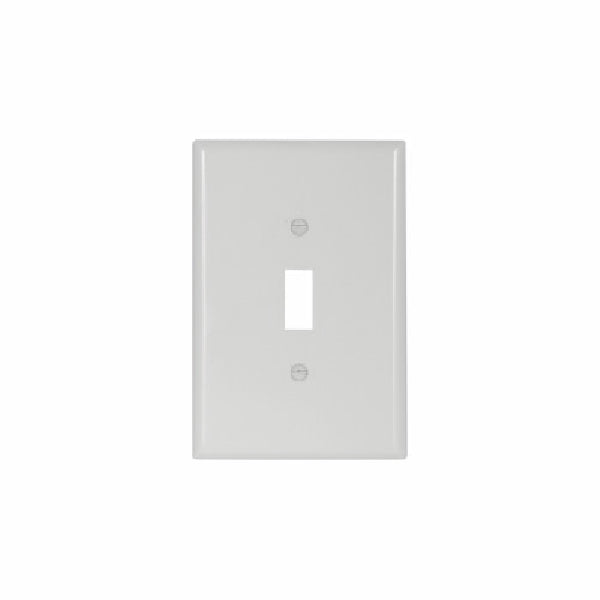 EATON 2144W-BOX Wallplate, 4-1/2 in L, 3-1/2 in W, 1 -Gang, Thermoset, White