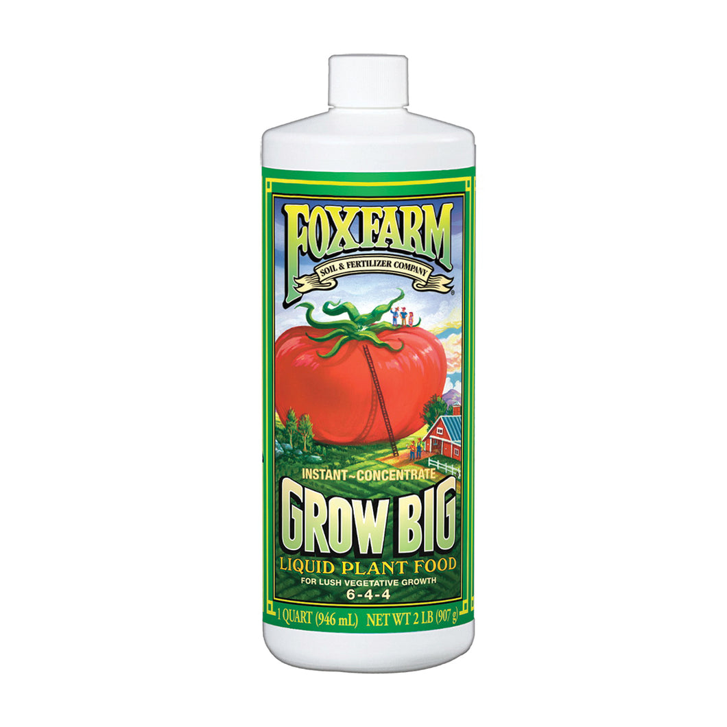 Grow Big FX14006 Plant Food, 1 qt, Liquid, 6-4-4 N-P-K Ratio