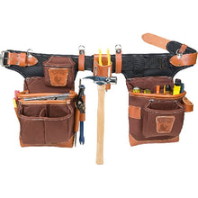 Load image into Gallery viewer, Occidental Leather 9855 Tool Bag Set, 10 in W, 10 in D, 24-Pocket, Leather/Neoprene/Nylon, Cafe
