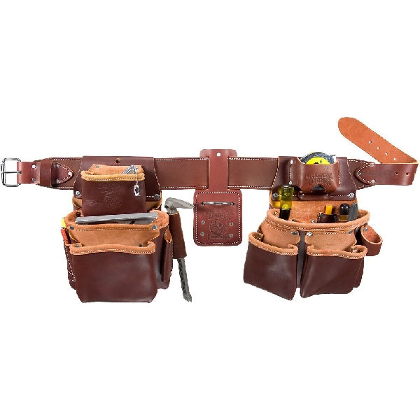 Occidental Leather 5080DB LG Tool Belt Set, 36 to 39 in Waist, 48 in L, Leather, Brown, 22-Pocket