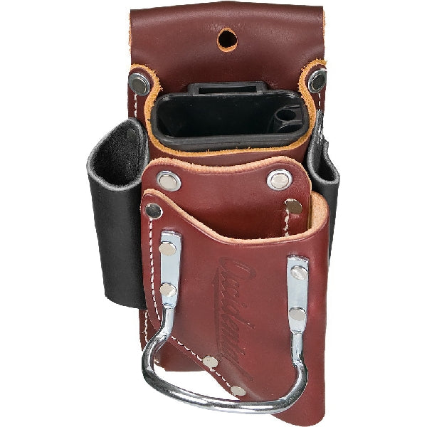 Occidental Leather 5520 5-in-1 Tool Holder, 5-Pocket, Leather, Black/Brown, 3-1/2 in W, 7-3/4 in H