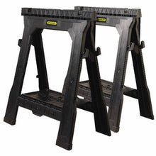 Load image into Gallery viewer, STANLEY 060864R Portable Folding Sawhorse, 1000 lb, 2-1/8 in W, 32 in H, 26-7/8 in D, Plastic
