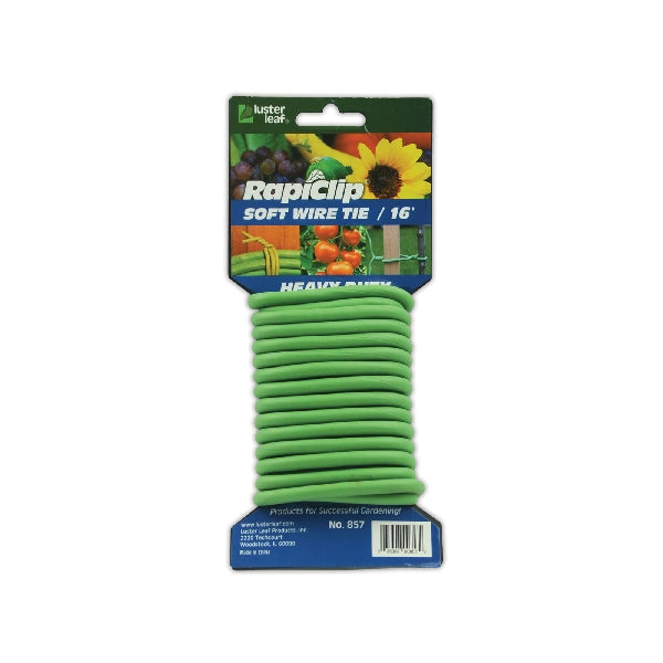 luster leaf Rapiclip 857 Soft Wire Tie, 16 ft L, Green