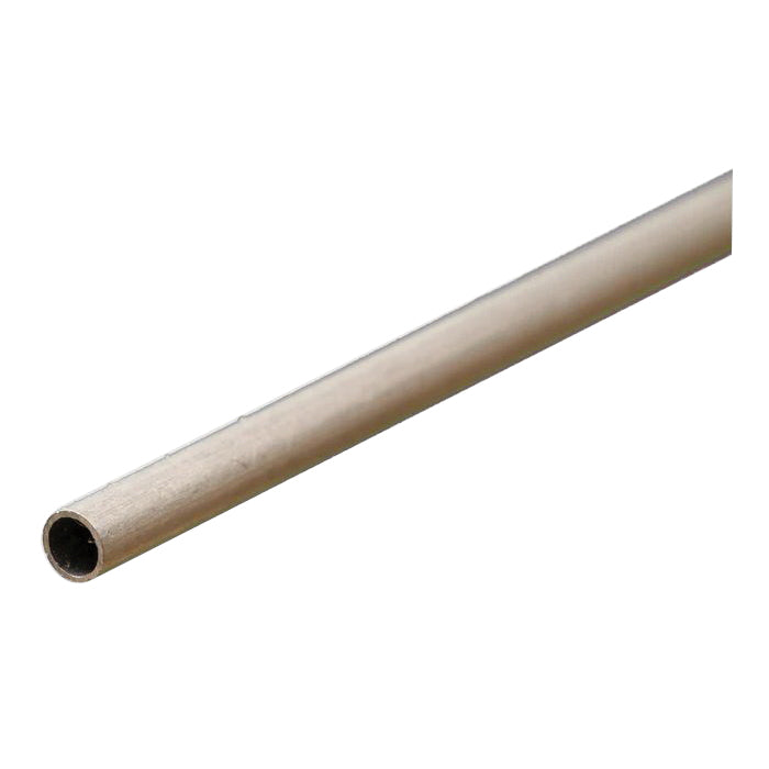 K &amp; S 8104 Decorative Metal Tube, Round, 12 in L, 3/16 in Dia, 0.014 in Wall, Aluminum