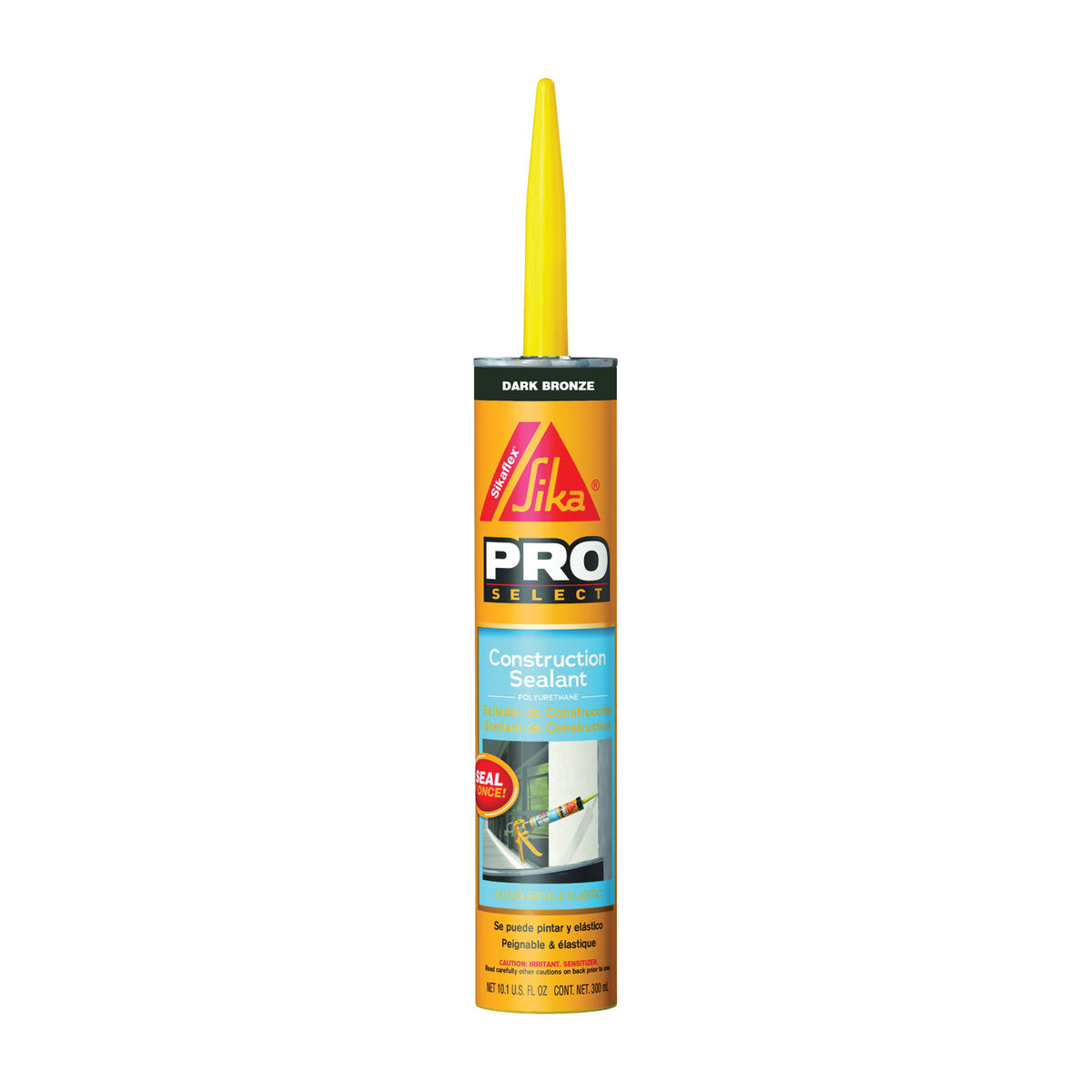 Sikaflex 515310 Construction Sealant, Dark Bronze, 7 Days Curing, 40 to 100 deg F, 10.1 oz Cartridge