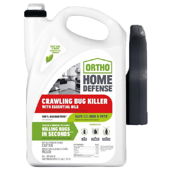 Ortho Home Defense 0203012 Crawling Bug Killer, Liquid, Spray Application, Indoor, Outdoor, 1/2 gal Bottle