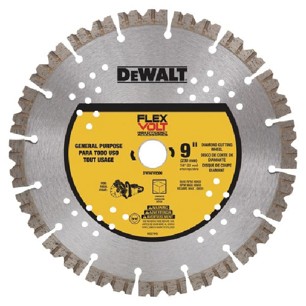 DeWALT FLEXVOLT DWAFV8900 Cutting Wheel, 9 in Dia, 0.102 in Thick, 7/8 in Arbor