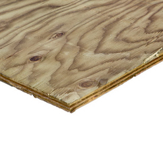 CDX Plywood, 3/4 in x 4 ft x 8 ft Douglas Fir, Pressure Treated