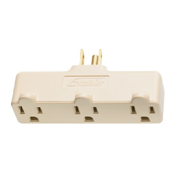 Legrand 697RI Plug In Adapter, 1 -Pole, 15 A, 125 V, 3 -Outlet, Ivory