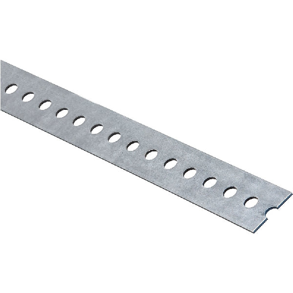 National Hardware N180-133 Slotted Flat Stock, 1-3/8 in W, 48 in L, 0.074 in Thick, Steel, Galvanized, G60 Grade