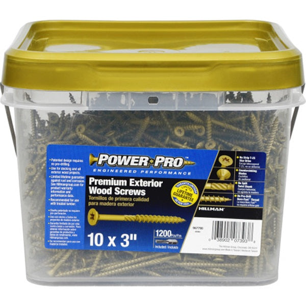 Power Pro 42476 Screw, #8 Thread, 1-1/4 in L, Star Drive