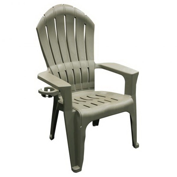 Adams BIG EASY 8390-13-3900 Adirondack Chair, 31.301 in W, 29.468 in D, 45.695 in H, Polypropylene Seat, Gray Frame
