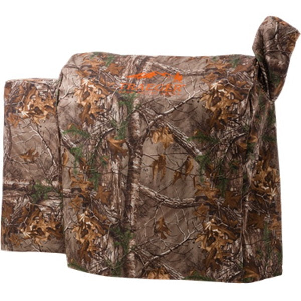 Traeger Realtree 34 BAC377 Full-Length Grill Cover, 22 in W, 49 in D, 39 in H, Kevlar/PVC, Camouflage