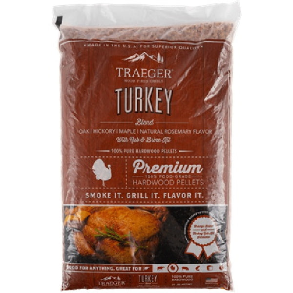 Traeger PEL329 Turkey Blend with Brine Kit, Hardwood, 20 lb Bag