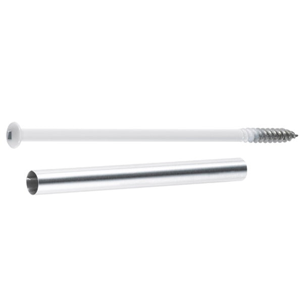 FastenMaster GUT007-10W Gutter Screw, 7 in L, #3 Drive, Square Drive, Aluminum, White, Galvanized