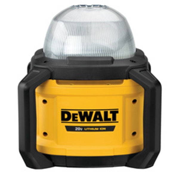 DeWALT DCL074 Cordless Work Light, 20 V, LED Lamp, 5000 Lumens Lumens, Black/Yellow