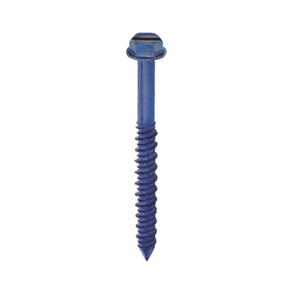 COBRA ANCHORS 683J Screw, 1/4 in Thread, 2-3/4 in L, Hex, Socket Drive, Steel, Fluorocarbon-Coated, 25 PK