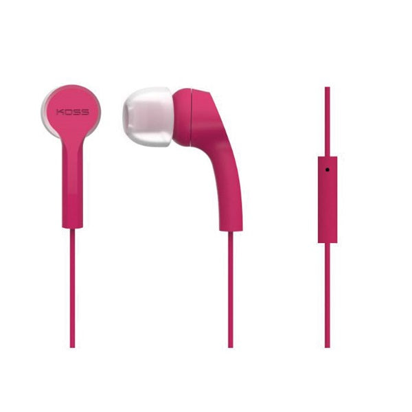 KOSS KEB9I Headphone, 18 to 20,000 Hz, 110 dB SPL, Pink