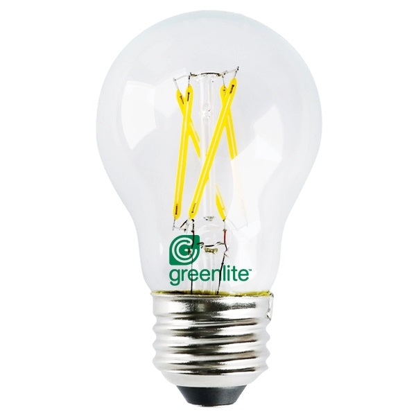 Greenlite 5W/LEDX/OMNI/D LED Light Bulb, Decorative, A15 Lamp, 40 W Equivalent, E26 Lamp Base, Dimmable, Clear