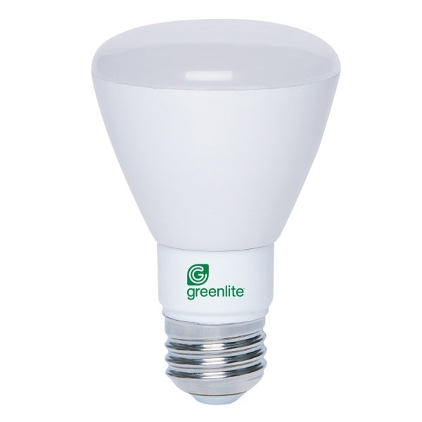 Greenlite 7W/LED/R20D/30K LED Light Bulb, Flood, Spotlight, R20 Lamp, 50 W Equivalent, E26 Lamp Base, Dimmable