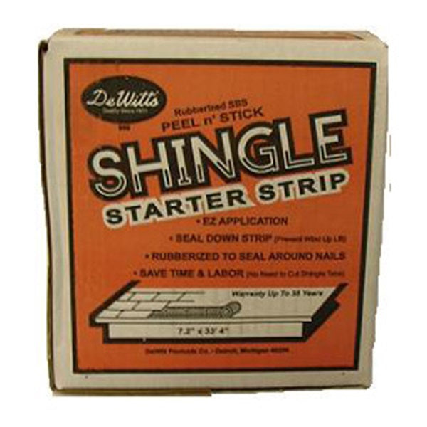 DeWitt 968 Shingle Starter and Rake Strip, Black, Solid