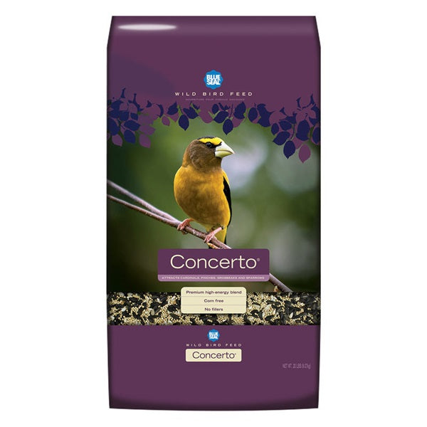 Blue Seal Concerto 1141-40 Wild Bird Food, Grain, 40 lb Package, Bag