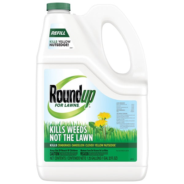 Roundup 4375010 Lawn Weed Killer, Liquid, 1.25 gal Package, Bottle