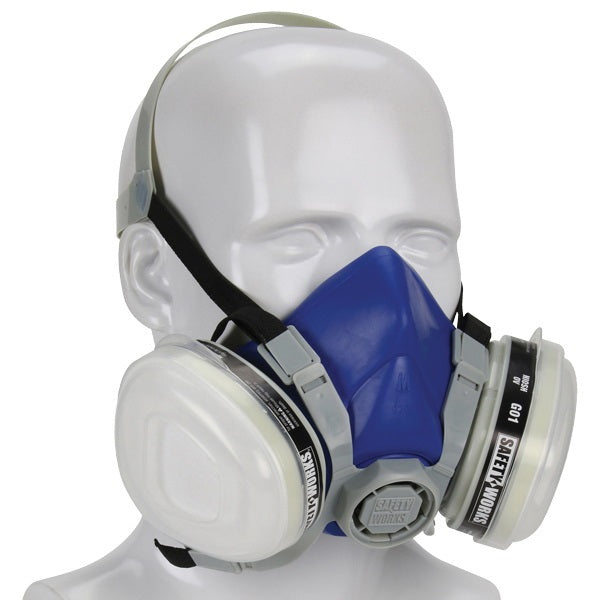 SAFETY WORKS SWX Series SWX00318 Paint and Pesticide Respirator, Medium Mask, P95 Filter Class, 95 % Filter Efficiency