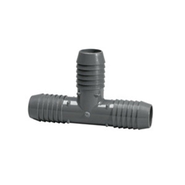 LASCO 1401007 Pipe Tee, 3/4 in, Insert, PVC, Gray, 200 psi Pressure