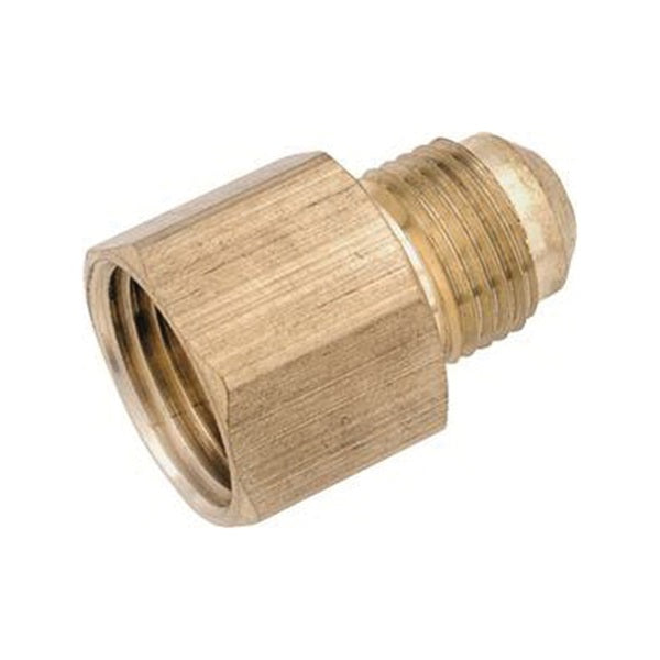 Anderson Metals 754046-0806 Pipe Connector, 1/2 x 3/8 in, FPT x Flare, Brass, 750 psi Pressure
