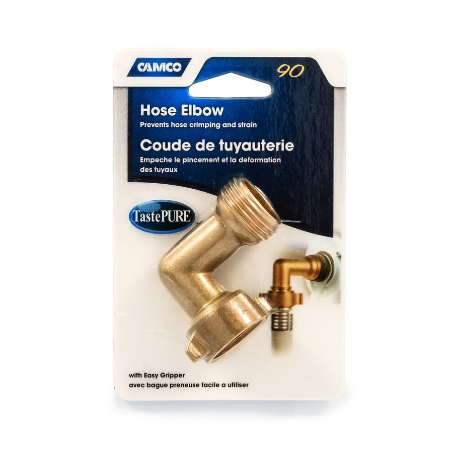 CAMCO 22505 90 deg Hose Elbow, Brass