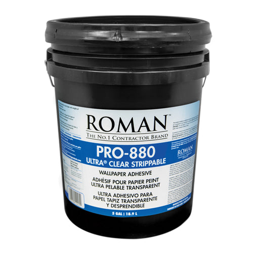 ROMAN PRO-880 Wallcovering Adhesive, Clear, 1 gal