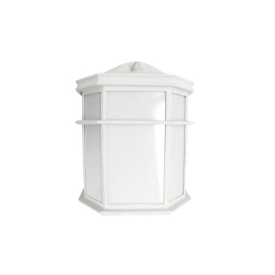 MaxLite MML4LS10SOLW Outdoor Lantern, 120 V, LED Lamp, 552 Lumens, 2700 K Color Temp, Metal Fixture, White Fixture