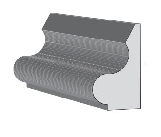 KLEER 5164 Base Moulding Cap, 16 ft L, PVC