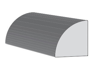 KLEER 5234 Quarter Round Moulding, 16 ft L, PVC