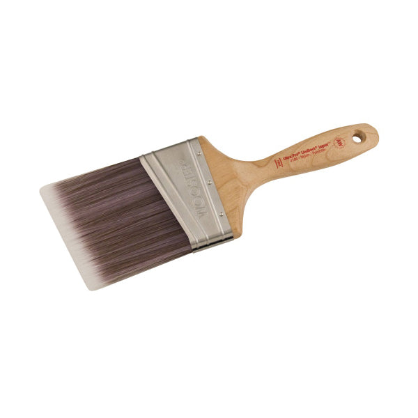 WOOSTER 4180-3 1/2 Paint Brush, 3-1/2 in W, Nylon/Polyester Bristle, Angle Sash Handle