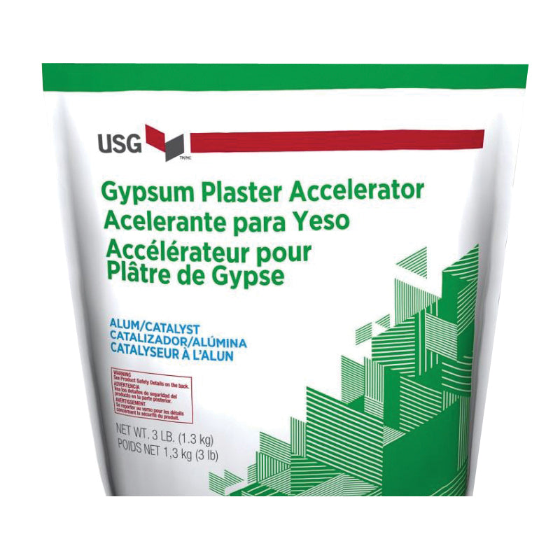 USG 160216 Gypsum Plaster Accelerator, Powder, White, 3 lb