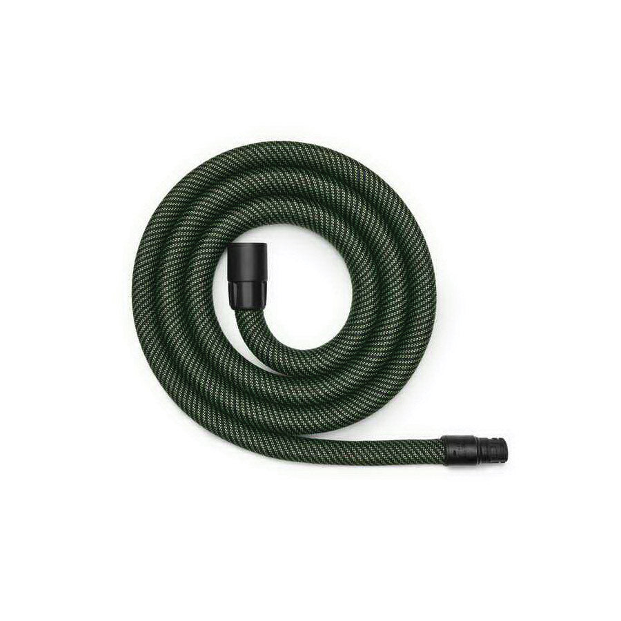 Festool 500678 Suction Hose, 1-1/4 in OD, Bayonet, 16-1/2 ft L, Plastic/Rubber, Black/Green