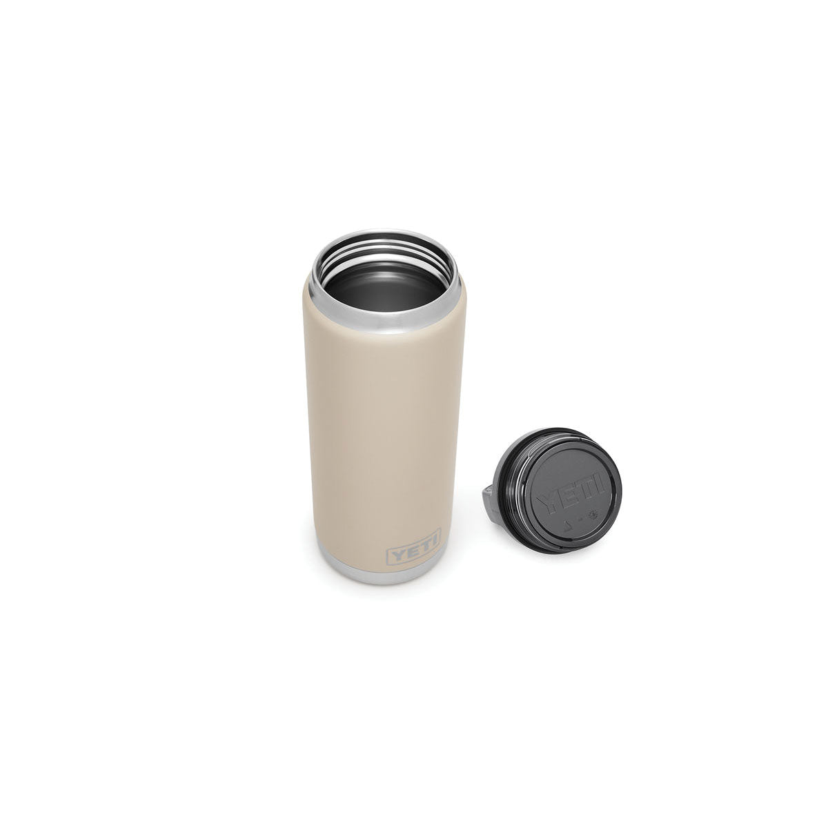 YETI Rambler 21071500053 Vacuum Insulated Bottle with Chug Cap, 26 oz Capacity, Stainless Steel, Sand