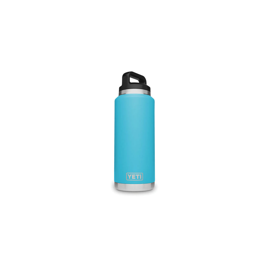 YETI Rambler 21071500115 Vacuum Insulated Bottle with Chug Cap, 36 oz Capacity, Stainless Steel, Reef Blue