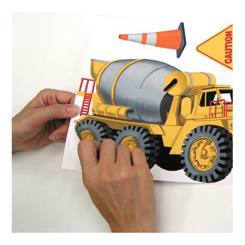 RoomMates RMK1007SCS Under Construction Wall Decal, 18 in L, 10 in W, Multi-Color