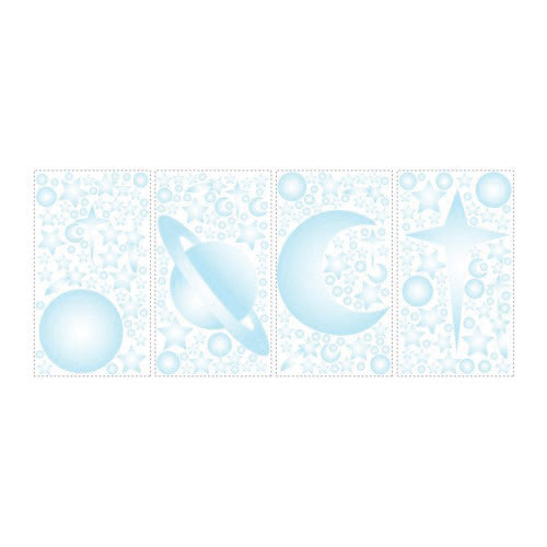 RoomMates RMK1141SCS Glow-in-the-Dark Wall Decal, 18 in L, 10 in W, White