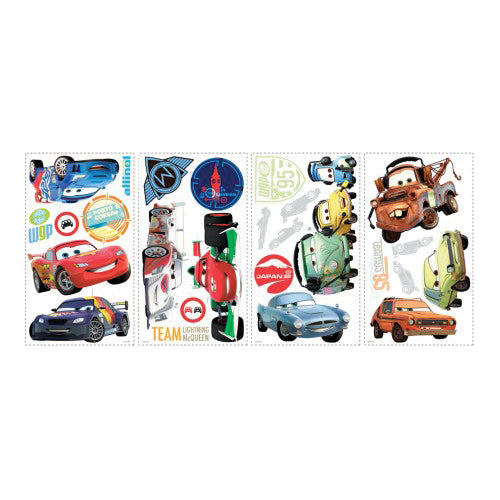 RoomMates RMK1583SCS Disney Cars Wall Decal, 18 in L, 10 in W, Multi-Color