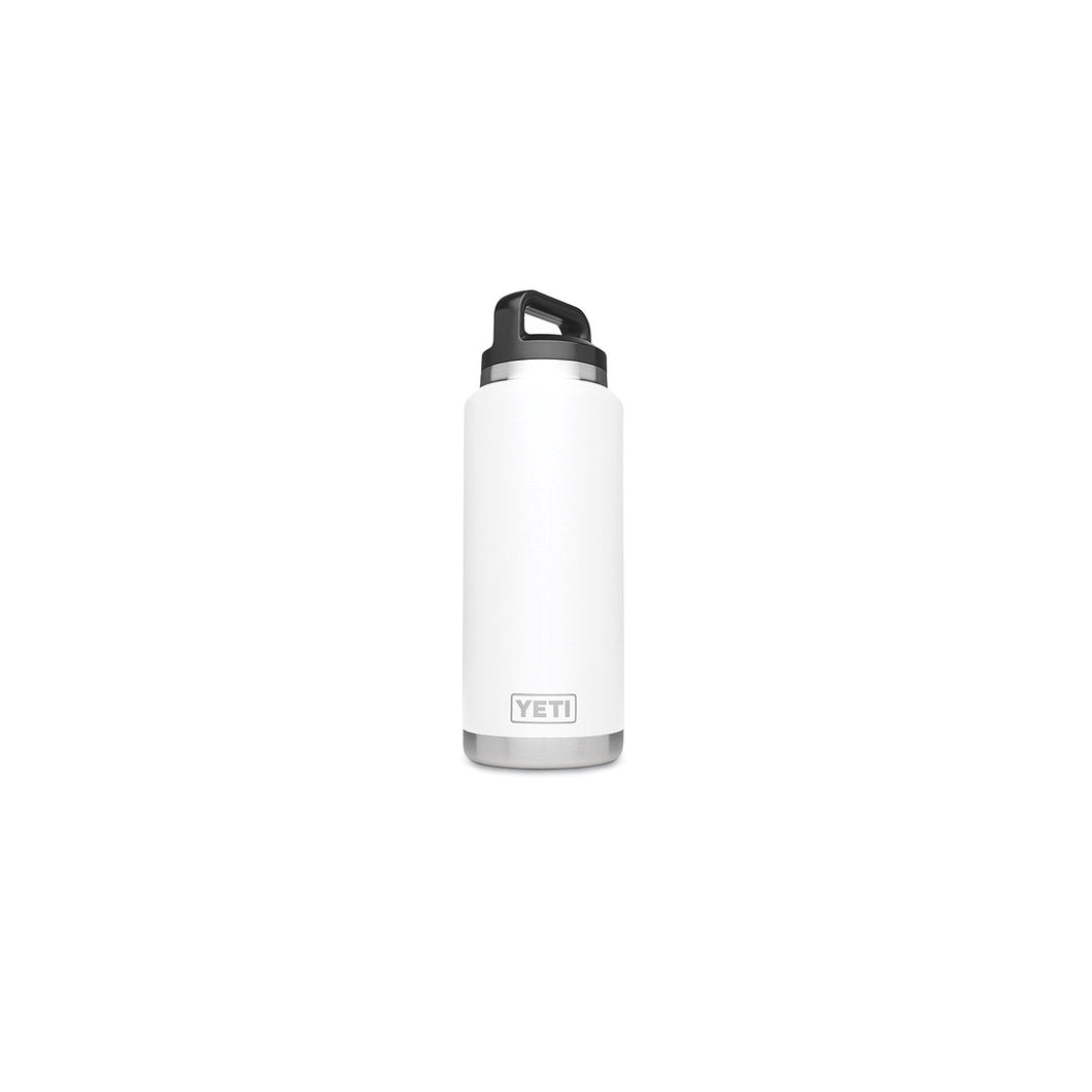 YETI Rambler 21071070008 Vacuum Insulated Bottle with Chug Cap, 36 oz Capacity, Stainless Steel, White