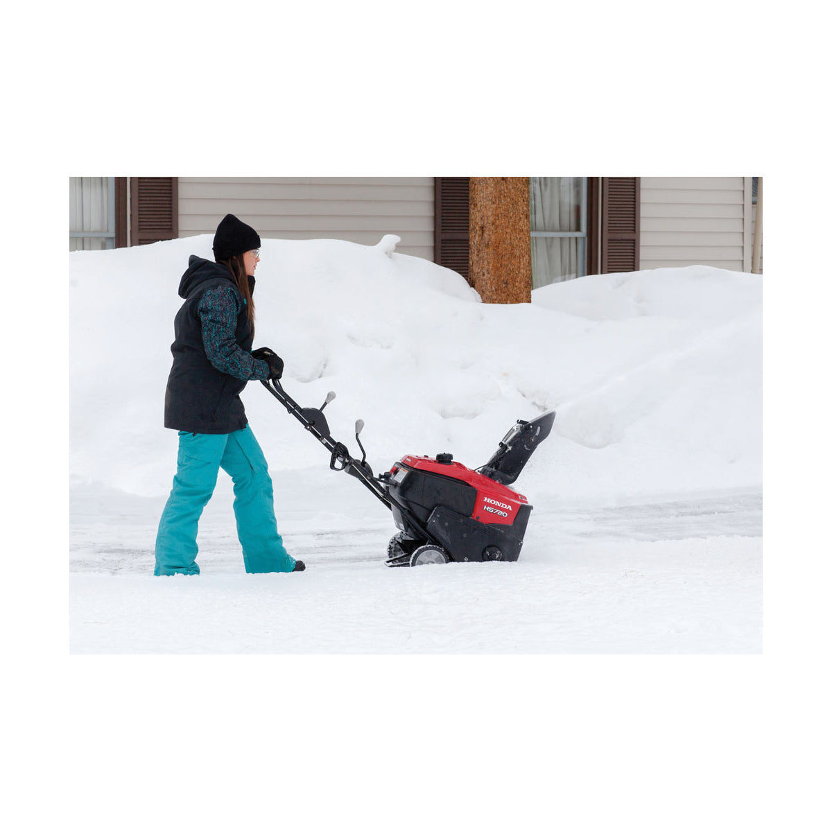 Honda HS720AA Snow Blower, Gasoline, 187 cc Engine Displacement, Honda GC190 Engine, 1-Stage, 33 ft Throw